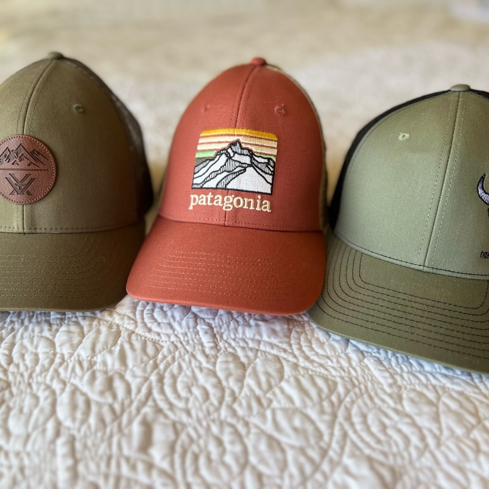 Men’s adjustable hats. All worn maybe once or twice. Thining out my hats